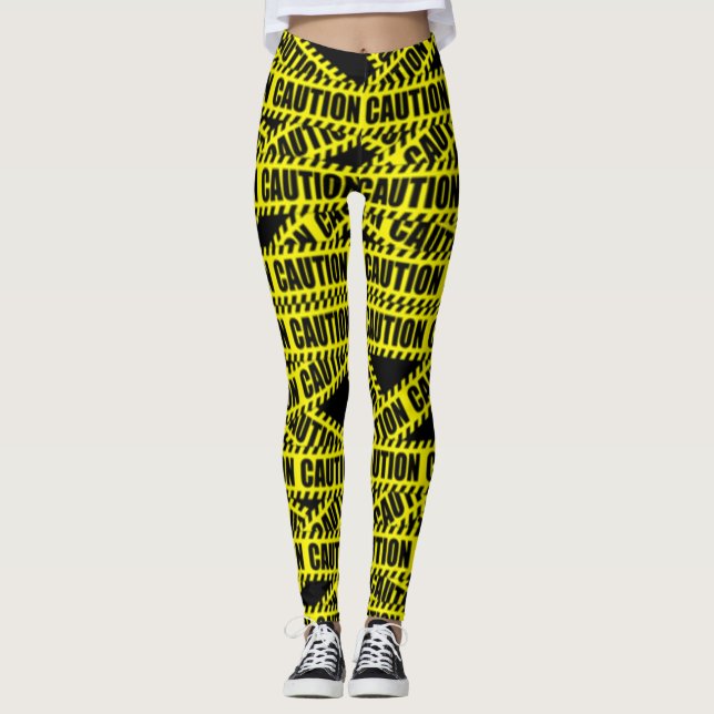 Vorsichtband-Entwurfs-Leggings Leggings (Vorderseite)