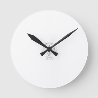 "Vorsichtig behandeln" Minimalistischer Wanduhr au