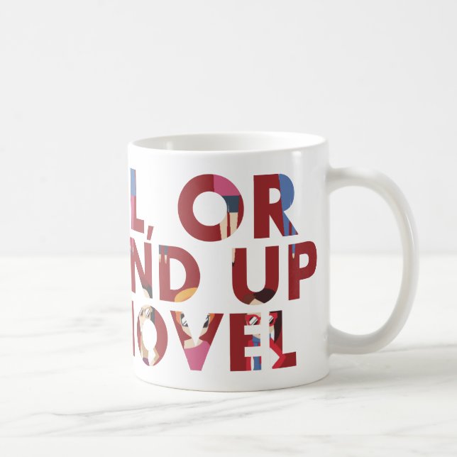 Vorsichtig oder in meinem Roman (mit Gesichtern) S Kaffeetasse (Rechts)