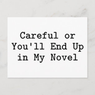 Vorsichtig oder neu postkarte