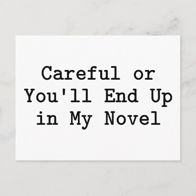 Vorsichtig oder neu postkarte (Vorderseite)