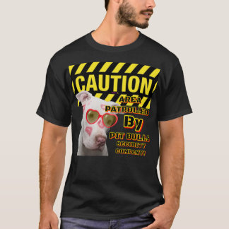Vorsichtsbereich Patrouilliertes Pit Bulls CBDOilP T-Shirt