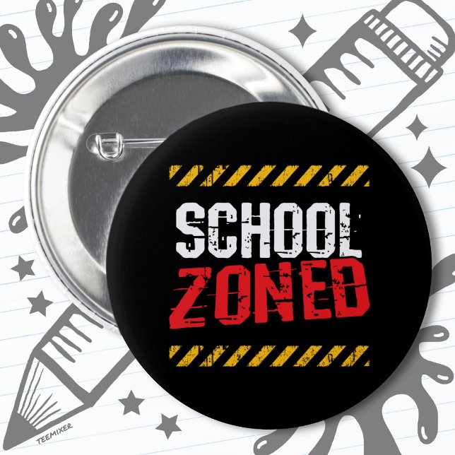 Vorsichtsschule Zoned Traffic School Crossing Guar Button (Von Creator hochgeladen)