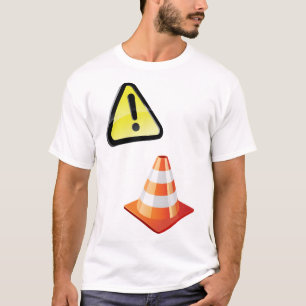 Vorsichtswarnschild mit Verkehrsampel T-Shirt