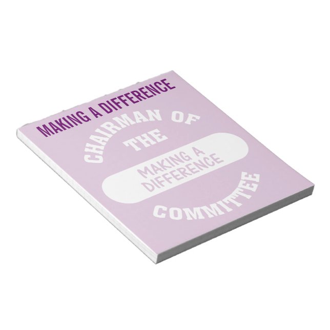 Vorsitzender des Ausschusses für Unterschiede Notizblock (angewinkelt)