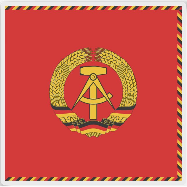 Vorsitzender des Staat Council of East Germany Fla Aufkleber (Vorderseite)