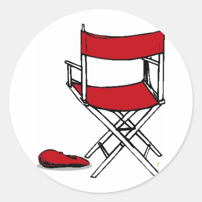 Vorsitzender und Hut Runder Aufkleber (Vorderseite)