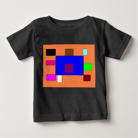 Vorsprung - bunte abstrakte Kunst auf orange Baby T-shirt