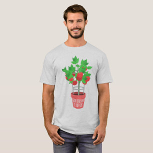 VorstadtBauer-tomate Pflanze, die in einem Topf T-Shirt