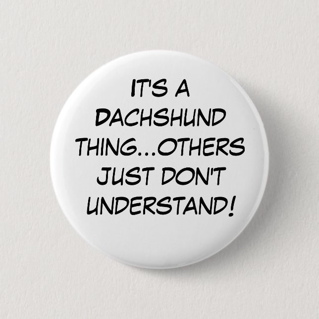 VorstadtChicagoland Dackel-Liebhaber Button (Vorderseite)