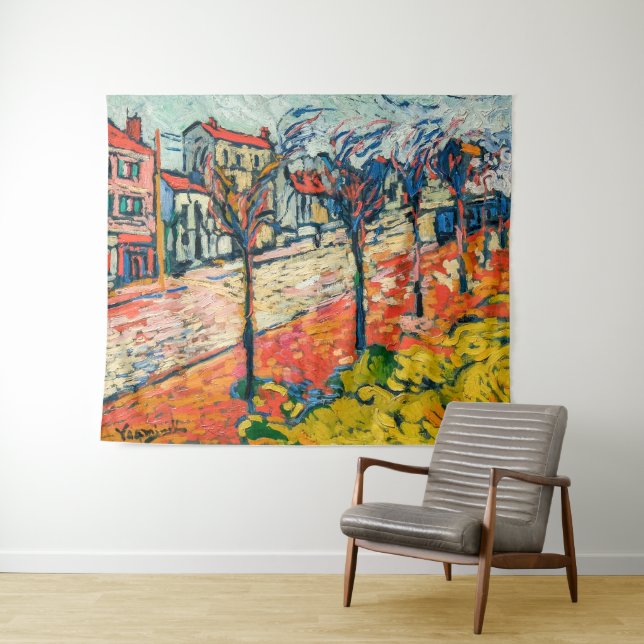Vorstädtische Landschaft | Maurice de Vlaminck | Wandteppich (Beispiel (Horizontal))