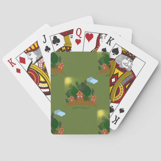 Vorstädtische Zuhause. Spielkarten (Rückseite)