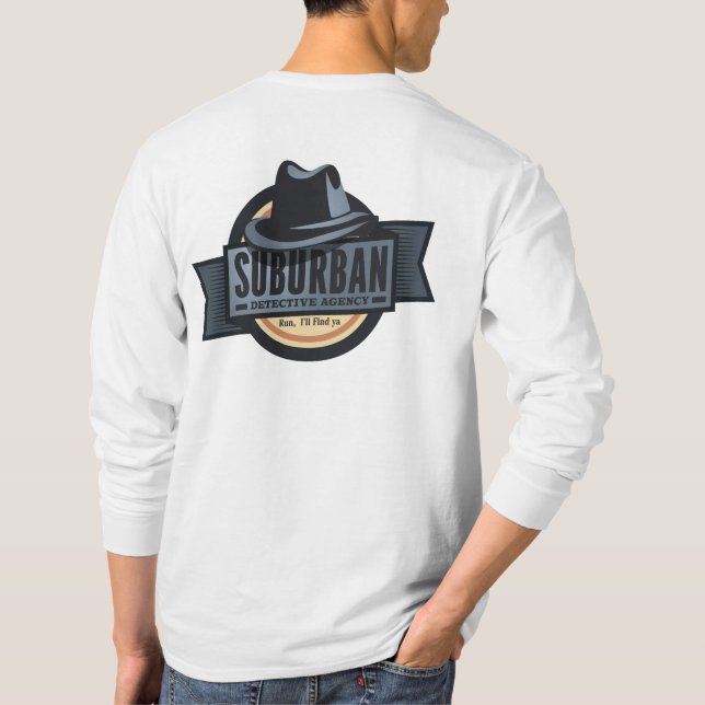 Vorstädtischer Detektivamt Langsamer T - Shirt (Rückseite)