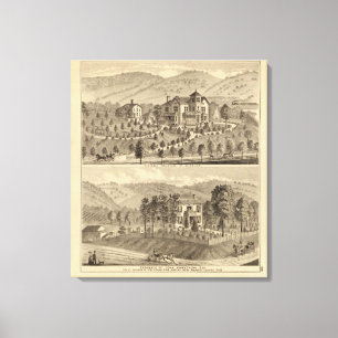 Vorstadtwohnsitz des Drehens Leinwanddruck