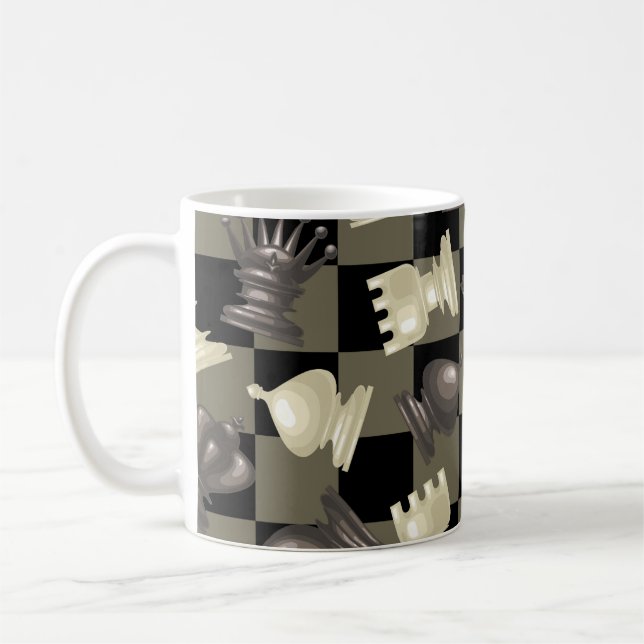 Vorstand der Schachfiguren Kaffeetasse (Links)