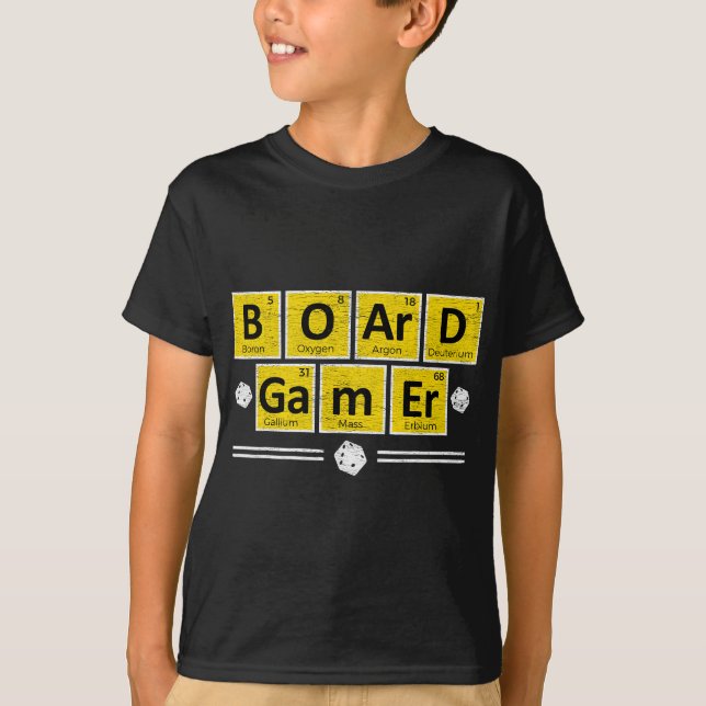 Vorstand Gamer Periodic Table Lover Geschenk T-Shirt (Vorderseite)