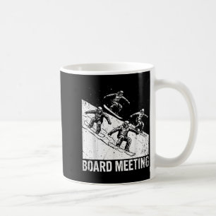 Vorstandssitzung Snowboard Skifahrer Skilift Skifa Kaffeetasse