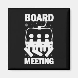 Vorstandssitzungen Snowboard-Meeting Snowboardfahr Magnet