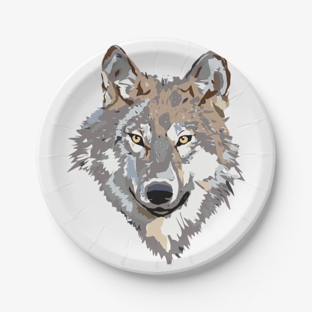 Vorstellung des Wolfenkopfes Pappteller (Vorderseite)