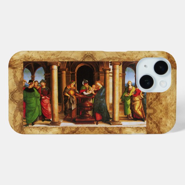 VORSTELLUNG VON JESUS AUF DEM TEMPEL iPhone 15 HÜLLE (Rückseite (Horizontal))