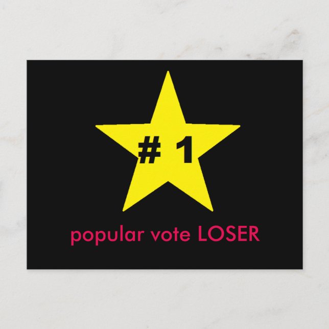 Vorstellungen von Trumps Volksabstimmung Verlierer Postkarte (Vorderseite)