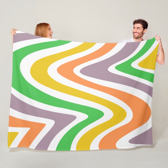 Vorstellungskraft des Flusses im Sommer bunt Fleecedecke (Beispiel)