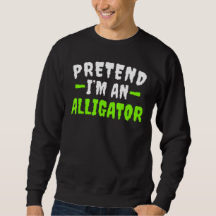 Vortäuschen im Alligator Lazy Halloween-Kostüm Sweatshirt