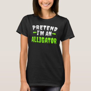 Vortäuschen im Alligator Lazy Halloween-Kostüm T-Shirt