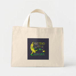 Vortäuschen im Banana-Funny-Halloween-Kostüm Mini Stoffbeutel