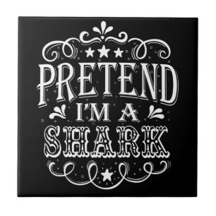 Vortäuschen im Hai - Crazy Shark Lover Geschenke Fliese