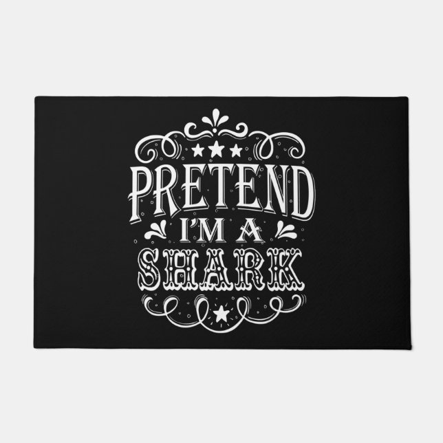 Vortäuschen im Hai - Crazy Shark Lover Geschenke Fußmatte (Vorderseite)