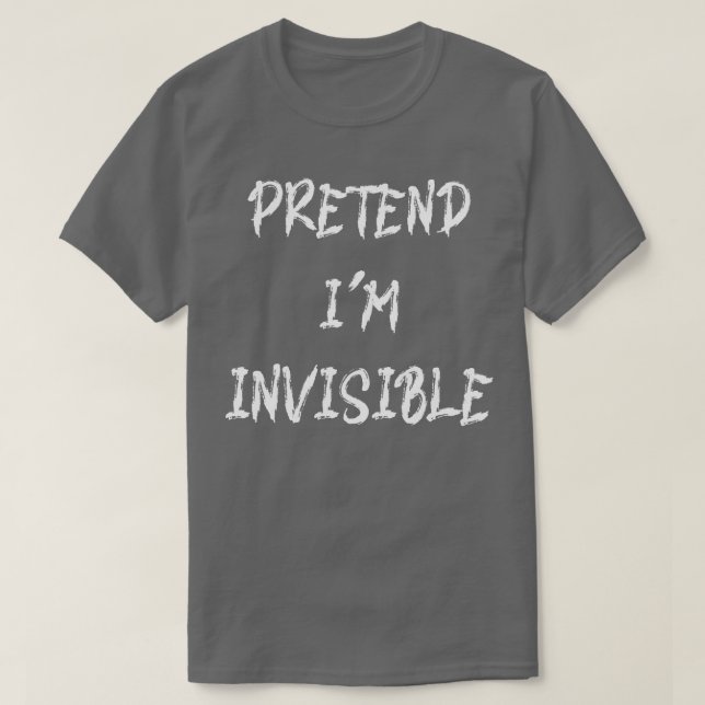 Vortäuschen im unsichtbaren lustigen Halloween-Kos T-Shirt (Design vorne)