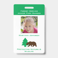 Vortäuschen Park Ranger Abzeichen für Kinder Perso