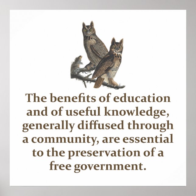 Vorteile von Bildung und nützlichem Wissen - e Poster (Vorne)