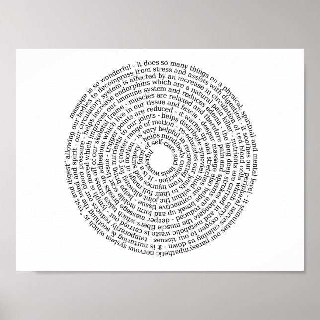 Vorteile von Massage Poster (Vorne)