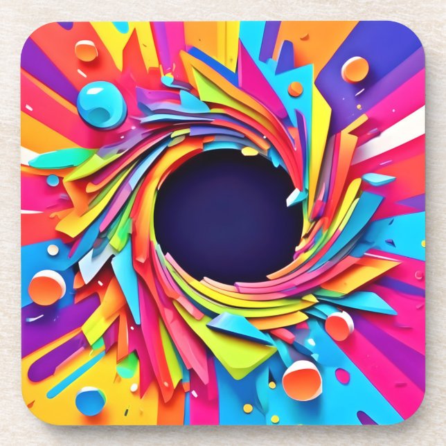 Vortex der Vitalkunst Getränkeuntersetzer (Vorderseite)