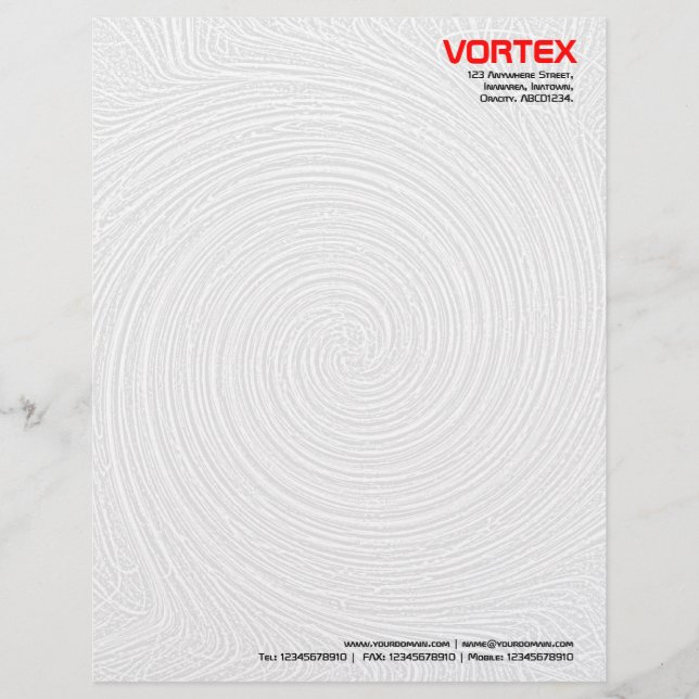 Vortex - Weiß bis Grau Briefbogen (Vorderseite)