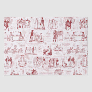 Vorurteile für Red Toile Zitate Illustration Seidenpapier