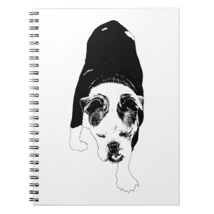 Vorwärts Hund Skizze inspiriert motivierte Feierta Notizblock