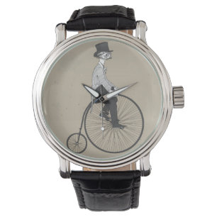 Vorwärts mit Vertrauen Vintage Fahrradüberwachung Armbanduhr