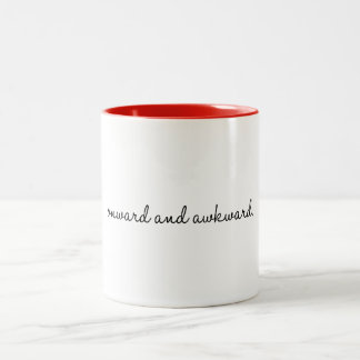 Vorwärts und ungeschickt zweifarbige tasse