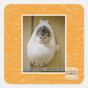 Vorwärtsfahrt mit voller Geschwindigkeit Quadratischer Aufkleber