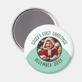 Vorweihnachtsbaby-Foto Name hinzufügen Magnet