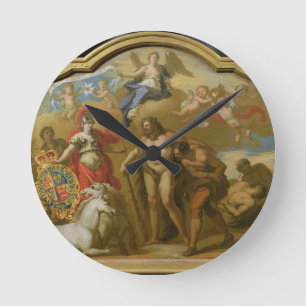 Vorwurf des Powers von Großbritannien durch Land,  Runde Wanduhr
