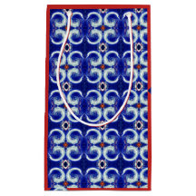 Vorzügliche blaue Strudelmuster-Geschenktasche