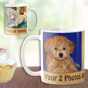 Vos 2 photos et tasses de café personnalisées pa