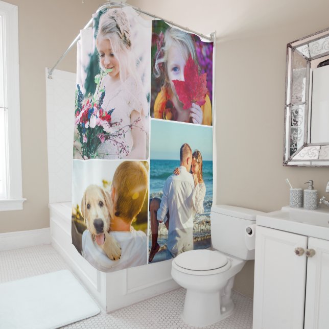 Vos 4 Photos Roundé Frame Douche Rideau (En situation)