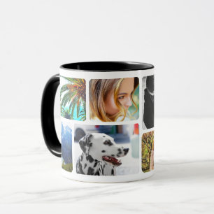 Vos 8 Photos Arrondi Modèle Revêtu Mug