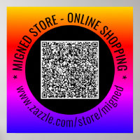 Vos affiches de code QR exemple avec texte personn