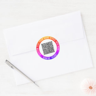 Vos autocollants de code QR Modèle Texte personnal